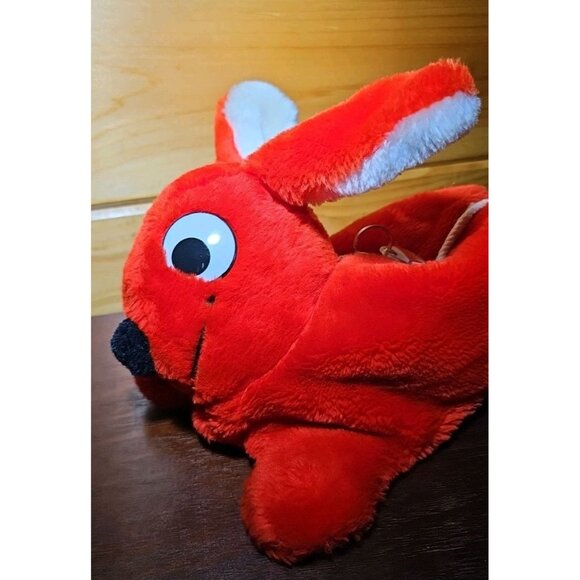 Vintage 1984 Lego Duplo Red Plush Bunny Bag With Keychain Rabbit Purse Toy - Picture 6 of 13